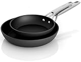 Enjoy restaurant-quality meals at home with MSMK cookware. Our durable triple-layer nonstick coating, infused with titanium ceramic diamond compound, is approved by USA and GRE TUV. It's PFOA, nickel, lead, and heavy metal-free—safe for kids, and PTF...