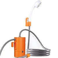 キャンプ　海水浴　ポータブル電動シャワー　シャワーポンプ　給水 Amazon.co.jp: AZXJCポータブルアウトドアシャワー、4400 mAh