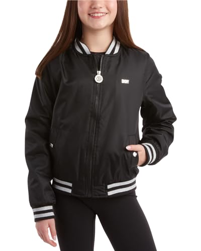 Amazon.com: DKNY Girls' Jacket - Cozy Reversible Faux Fur Bomber