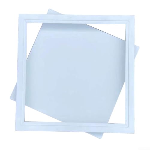 Puerta de mantenimiento de solapa de inspección, galvanizada+aleación de aluminio, tipo de bandeja de inspección, puerta de inspección, escotilla de inspección, panel de acceso blanco (150x150 cm)