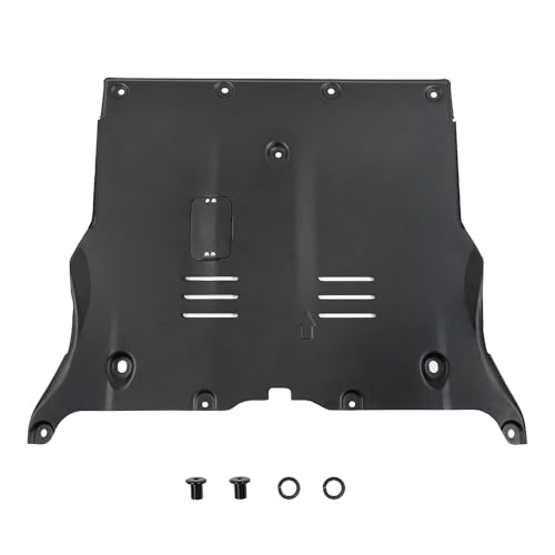 Aluminum Front Skid Plate w/Sound Insulation Cotton for Tesla 2017-2024 Model 3 & 2020-2024 Model Y & 2025 Model Y Juniper Under Engine Guard Cover Chassis Splash Shield Cover Black