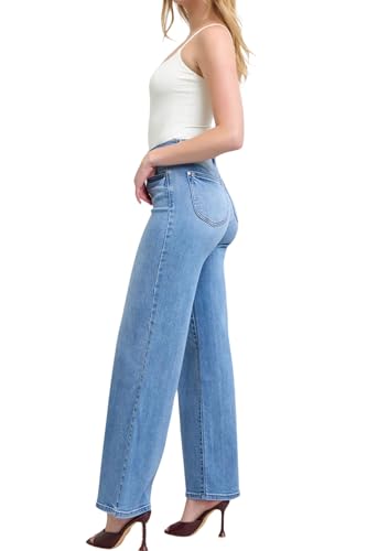 Judy Blue High Waist Vintage Wash Retro Wide Leg, Inseam 33"3
