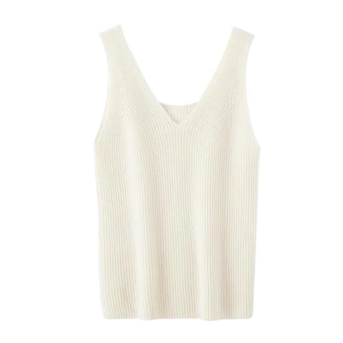 Chaleco de punto para mujer sin mangas ligero de punto calado para verano