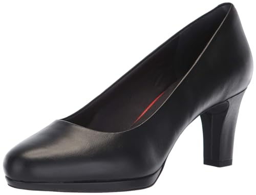 Rockport Women's Total Motion Leah Pump, Black Nappa, 8 M US