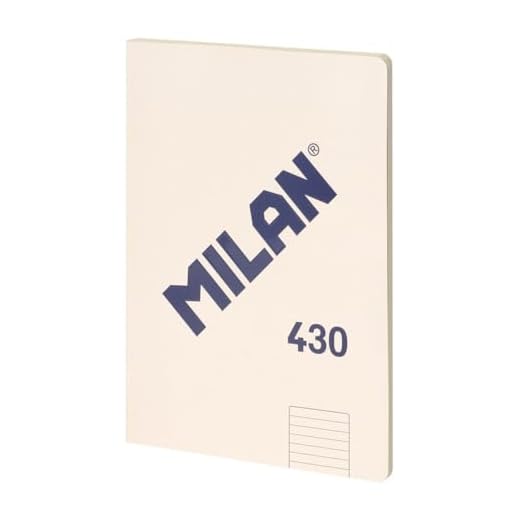MILAN® Libreta encolada A4, papel pautado a líneas, 48 hojas A4, papel de 95gr/m², serie 1918, beige
