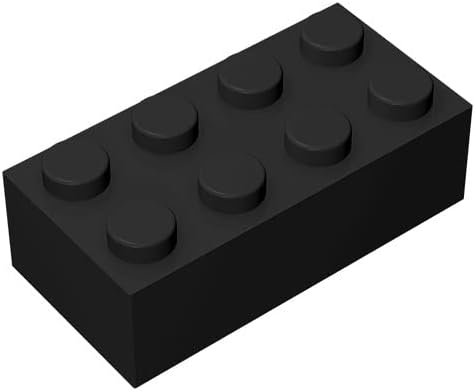Building Brick 2x4 100 PCS, Compatible with Major Brand Parts and Pieces 3001, Colour:Full Transparent