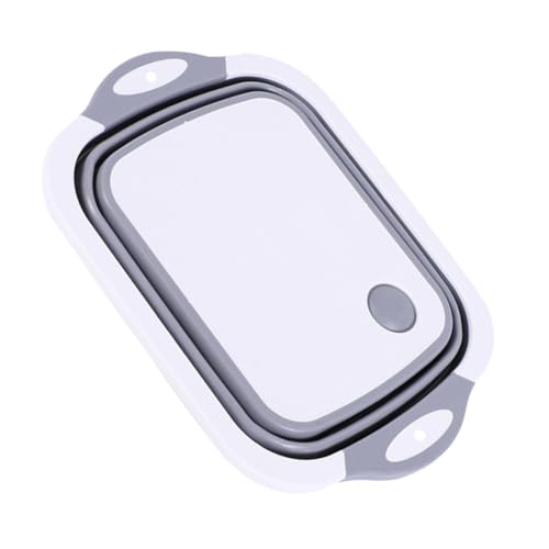 GETAJGHSD 多機能折りたたみ水切りカゴ付きまな板 キッチン用食品グレード製 軽量洗浄バスケット 食器洗い兼用収納ボウル