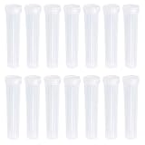 Amosfun 20pcs Clear Floral Water Tubes - Reusable Flower Stem Water Tube with Caps for Flower Arrangements Florist Supplies