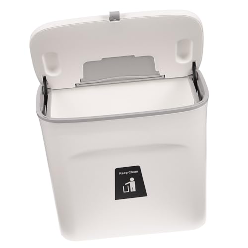 Caneca de basura rectangular blanca para colgar