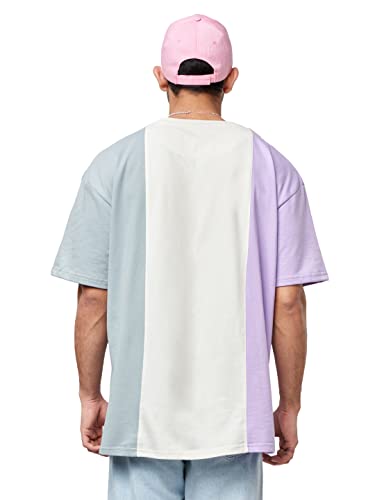 Image of The Souled Store Men Spaced Out Multicolored Printed Oversized T-Shirts