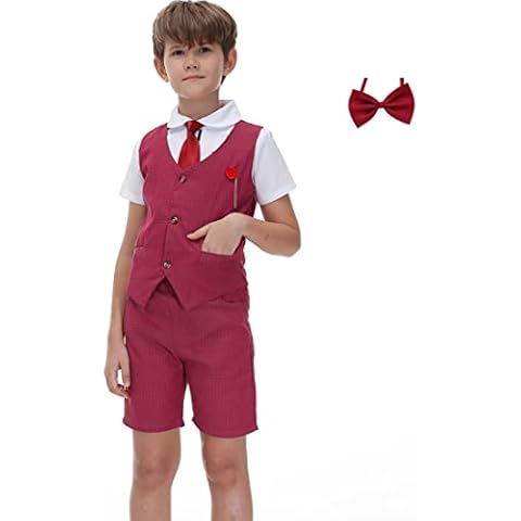 Toddler Suit for Boys Summer Boys Back to School Outfit Dress Clothes Classic Fit Wedding Party Tuxedo Set Cover