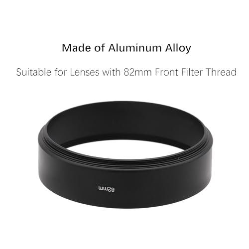 Parasol de metal estándar para lente, montaje roscado estándar, negro, compatible con diámetros de filtro de 35/46/49/52/55/58/62/67/72/77/82 mm miniatura 2