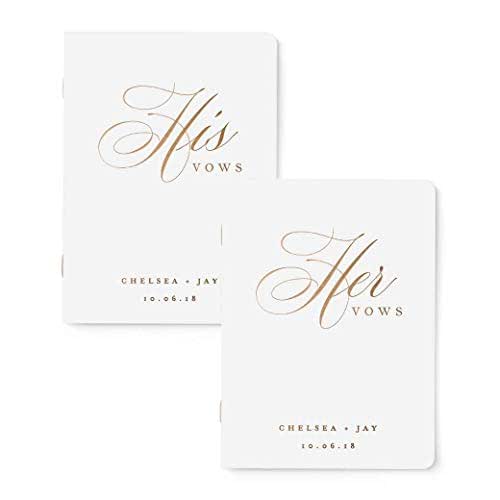 Wedding Vow Book, Gold Vow Book, Custom Wedding Vows, Custom Vow Book, Set of 2