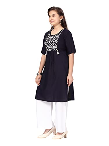 Image of muhuratam Girls MUHURATAM Girls Red-White Color Kurti Palazzo Set