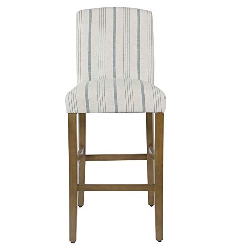 HomePop-Parsons-Classic-Upholstered-High-Back-Curved-Top-Barstool-29-inch-Blue-Calypso-Stripe HomePop Parsons Classic Upholstered High Back Curved Top Barstool 29 inch Blue Calypso Stripe
