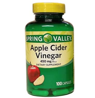 Spring Valley Apple Cider Vinegar Dietary Supplement 450mg -100 Capsules