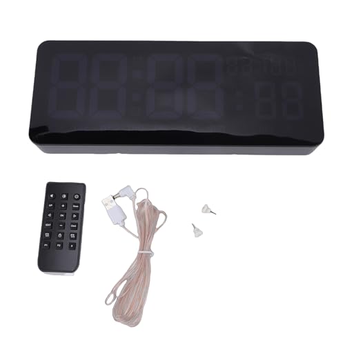 Reloj de pared digital colorido con control remoto y dígitos LED 7
