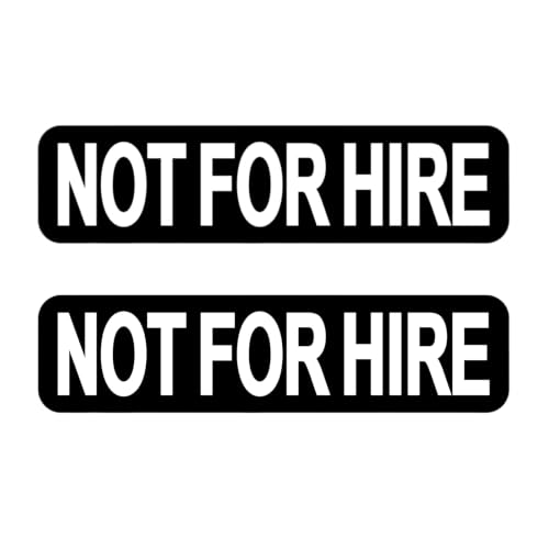 Image of Not For Hire Magnetic Signs, 3 inchx 12 inch Not For Hire Car Magnetic Sticker Signs for Vehicles, Display On Box Truck, Tractor Trailer, Company Vehicle, Personal Vehicle