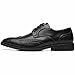 Ahico Men's Dress Shoes Formal Business Lace Up Oxford Wingtip Derby Shoes Black
