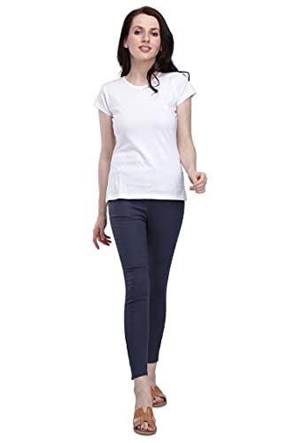 Image of Plus Size Slub Lycra Trouser Cigarette(Pencil) Pants Sizes(26 to 44)