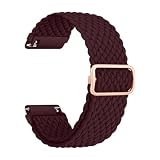 Generico Cinturino for orologio elastico intrecciato da 20 mm/22 mm, cinturino in nylon uomo(Falling cherries,22mm)