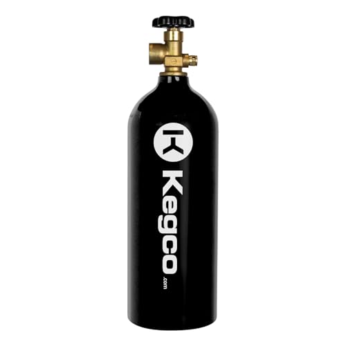Kegco 15 Cu. Ft. Nitrogen Air Tank with Sleek Black Epoxy Finish (Empty)