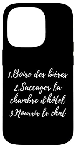 Rock Attitude Boire Bieres Saccager Chambre Nourrir le Chat �X�}�z�P�[�X iPhone 14 Pro �p