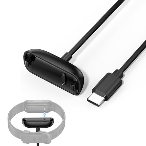 Image of ZORBES USB Charging Cable for Fitbit Inspire 3 Health & Fitness Tracker, 3.3ft PVC Charger Cord with 5W USB C to Magnetic Dual-Pin for Fitbit Inspire 3
