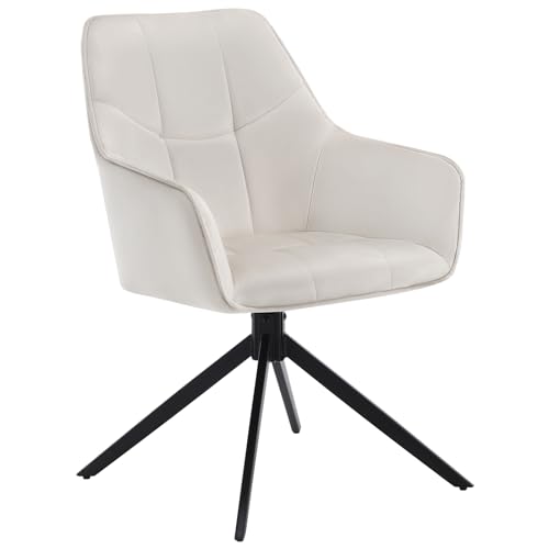 CLIPOP Esszimmerstühle Drehbar 6er Set - Kunstleder Polsterstuhl Mit Armlehne