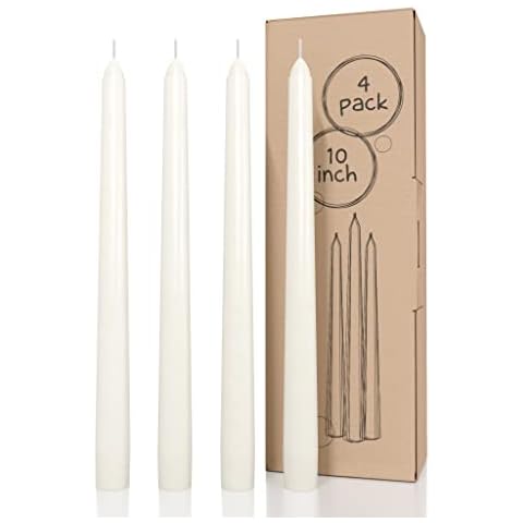 CANDWAX 12-Inch Ivory Taper Candles Cover