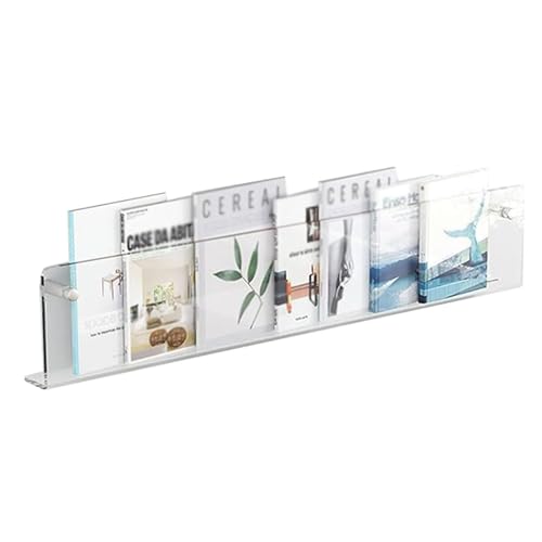 Revistero de pared de acrílico transparente de 35 pulgadas para folletos 2