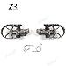 Front Footrests Foot Pegs Rests Pedal Compatible with BMW R1200GS 2005-2012 GSA, F650GS 2000-2007 for DAKAR, F650GS TWIN 2008-2012, F700GS 2012-2017, F800GS 2008-2018 GSA, Silver