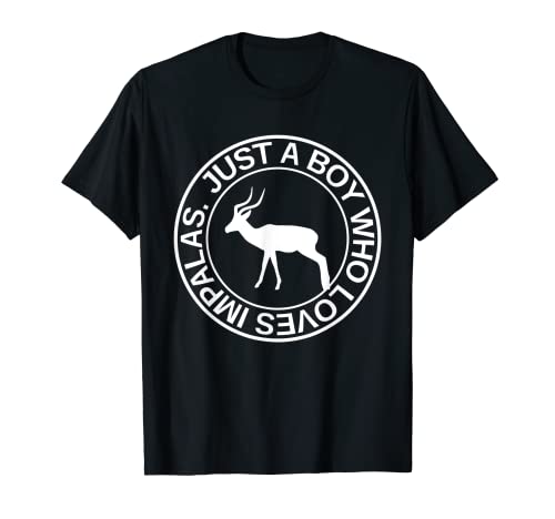Just A Boy Who Loves Impalas Regalo Para Hombres Antelope Ewe Ram Camiseta
