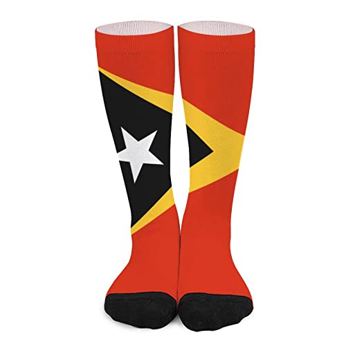 NLWQEKV Chaussettes de sport avec drapeau du Timor oriental, chaussettes colorées et décontractées pour hommes et femmes