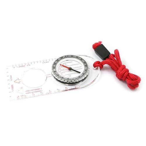 Brújula de campo con lupa y escala para camping ABS SD482 miniatura 5