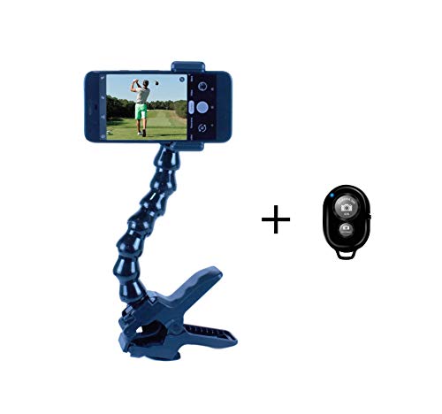 Swing Recording System |Clamp/Gooseneck Mount Cell Phone Clip Holder and Training Aid |