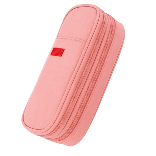 Estojo Escolar Organizador Masculino Feminino Grande Capacidade Estojo Lapis Material Escolar (Rosa)