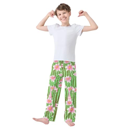 J JOYSAY Blooming Cactus Flower Pajamas Pants Soft Long Pajama Bottoms Lounge Sleep Pants Size S-XL3