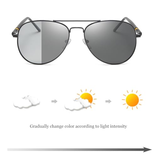 Classic Polarized Photochromic Sunglasses for Men - Frameless Design, Ideal for Driving and Outdoor Activities4