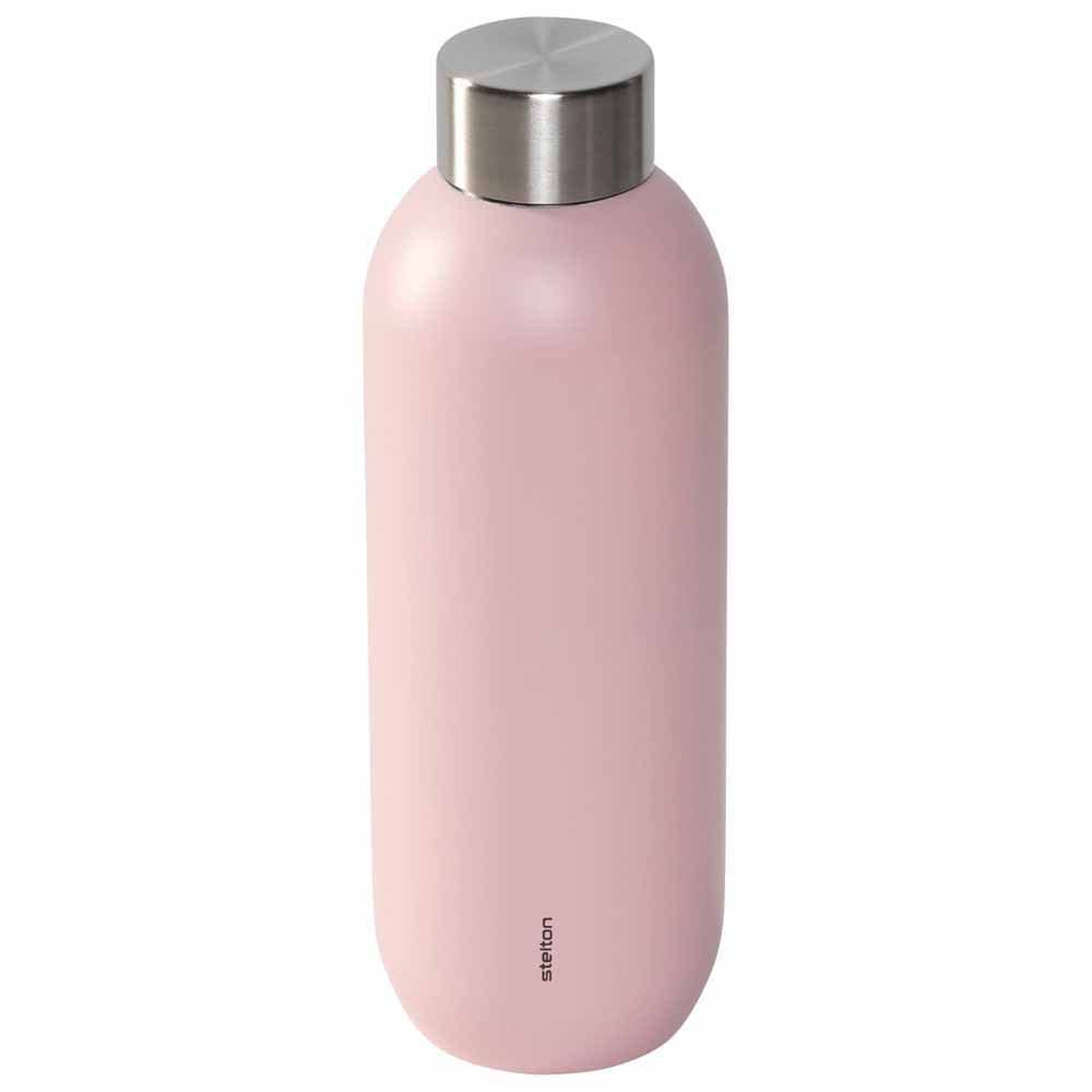 Stelton Soft Rose Keep Cool Vacuum Insulated Bottle 0.6L, Stainless Steel, Thermo Drinking Bottle, Keeps Drinks Cold 24H/Warm 12H, Designed By Debiasisandri
