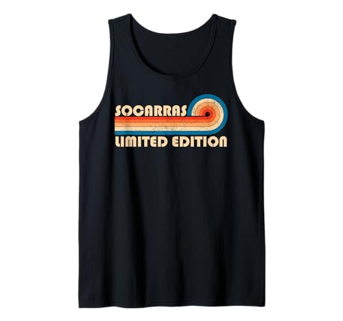 SOCARRAS Surname Retro Vintage 80s 90s Birthday Reunion Camiseta sin Mangas