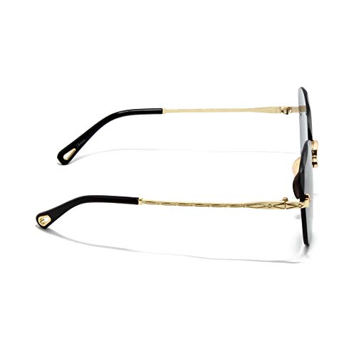 Image of Bean UV Protected Rimless Cat Eye Women's Sunglasses (55)