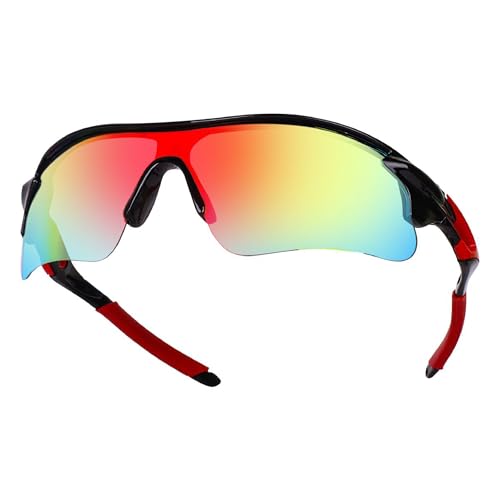 Image of Dervin Non Polarized Oversized Sports Sunglasses for Men Women, Outdoor Cricket Cycling Hiking Fishing Sunglasses