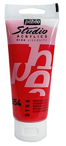 PEBEO - Acrylic Fine Studio Acrylics - Iridescent Red Blue - Iridescent Red Blue 100ml/3.38oz