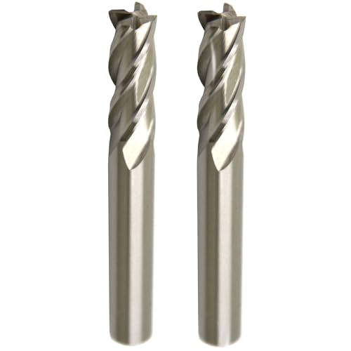 Image of 2Pcs 3.5mm 2Flutes 2Pcs HSS M2 Square Nose End Mill Flat Cutter CNC Slotting Cutting Profiling Router Bit for Steels Aluminum Copper Brass Bronze Cast Iron