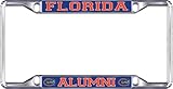 Elite Fan Shop Florida Gators License Plate Frame Alumni - Silver