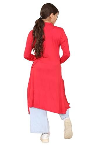 Image of Loxdonz Kids Long Open Front Cardigan Coverup Boyfriend Cardigan Sweater for Girl's Beach Cover ups Kimono Maxi Duster