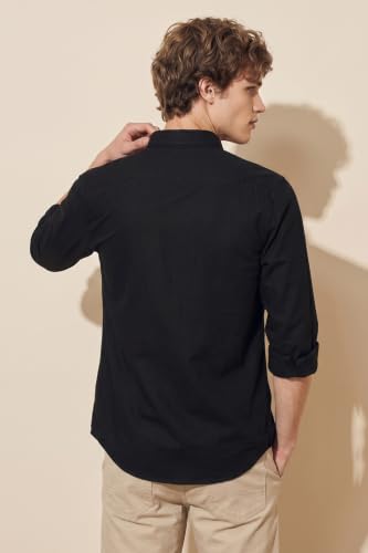 Image of Allen Solly Men's Cotton Buttoned Down Shirt | Classic Fit, Soft Breathable Fabric, Smart Casual & Office Wear