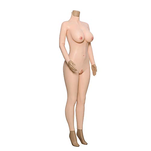 Cyomi Crossdressing Bodysuit Silicone Boobs Fake Vag Silica-Gel Breasts with Sleeves Drag Queen Costume 5G.