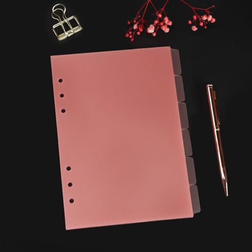 Separadores de cuaderno rosa de PP con 12 divisiones para organizar documentos rápido 7